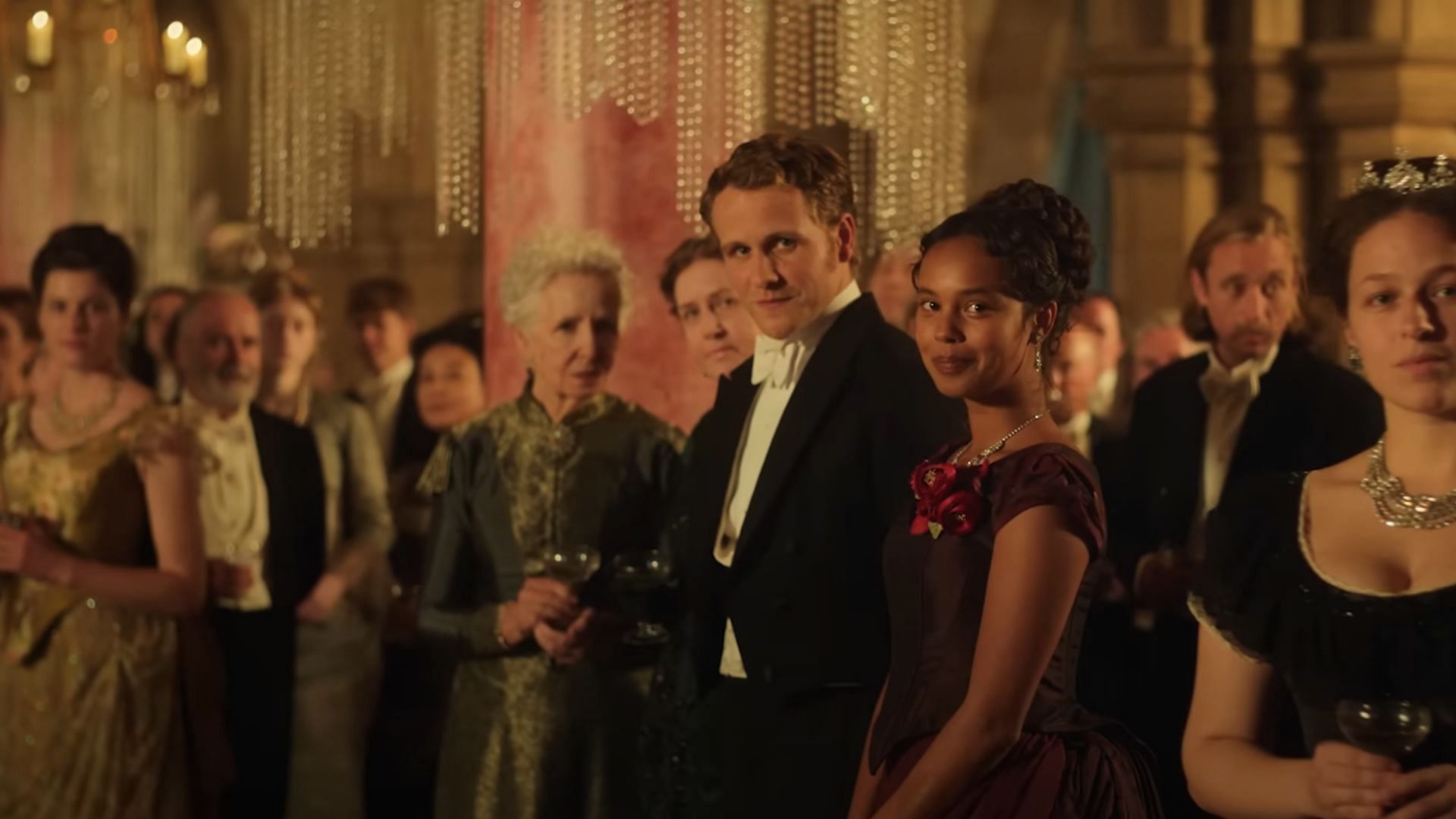 The couple married early in The Buccaneers season 1 (Image via YouTube/Apple TV)